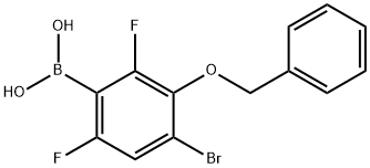 3-Benzyloxy-4-bromo-2,6-difluorophenylboronic acid,1451393-14-8,结构式