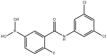 3-(3,5-dichlorophenylcarbamoyl)-4-fluorophenylboronic acid,1451393-28-4,结构式