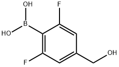 4-羟甲基-2,6-二氟苯硼酸, 1451393-60-4, 结构式