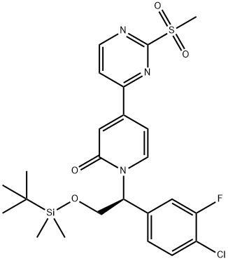1453851-69-8 (S)-1-(2-(tert- butyldimethylsilyloxy)-1-(4-chloro-3-fluorophenyl)ethyl)-4-(2-(methylsulfonyl)pyrimidin-4- yl)pyridin-2(1H)-one