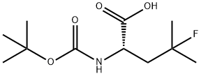 Leucine, N-[(1,1-dimethylethoxy)carbonyl]-4-fluoro- Structure
