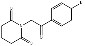 1-(2-(4-bromophenyl)-2-oxoethyl)piperidine-2,6-dione Structure