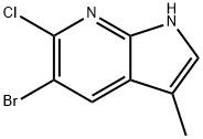 5-bromo-6-chloro-3-methyl-1H-Pyrrolo[2,3-b]pyridine Struktur