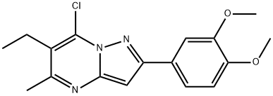 Pyrazolo[1,5-a]pyrimidine, 7-chloro-2-(3,4-dimethoxyphenyl)-6-ethyl-5-methyl- Structure