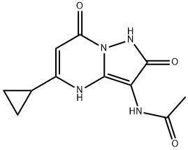 N-(5-Cyclopropyl-2,7-dioxo-1,2,4,7-tetrahydropyrazolo[1,5-a]pyrimidin-3-yl)acetamide,1464091-55-1,结构式