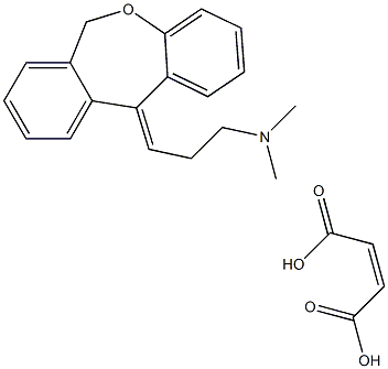 (Z)-3-(dibenzo[b,e]oxepin-11(6H)-ylidene)-N,N-dimethylpropan-1-amine maleate 化学構造式