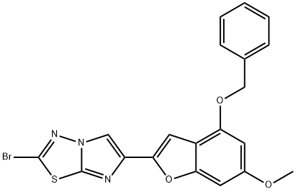 6-(4-(benzyloxy)-6-methoxybenzofuran-2-yl)-2-bromoimidazo[2,1-b][1,3,4]thiadiazole Structure