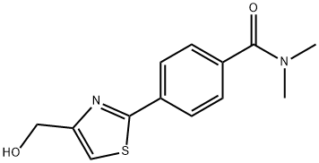 4-(4-Hydroxymethyl-thiazol-2-yl)-N,N-dimethyl-benzamide Struktur