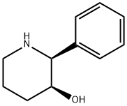 (2S)-2β-フェニルピペリジン-3β-オール 化学構造式