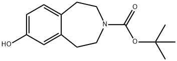 7-羟基-1,2,4,5-四氢-3H-苯并[D]氮杂-3-羧酸叔丁酯 结构式
