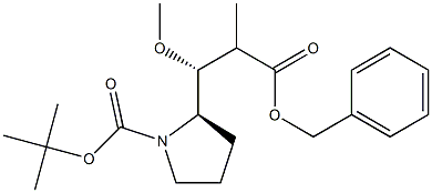 (S)-2 - ((1R,2R)-3-(苄氧基)-1-甲氧基-2-甲基-3-氧代丙基)吡咯烷-1-甲, 149606-97-3, 结构式
