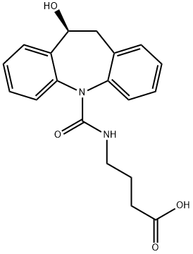 (S)-4-(10-Hydroxy-10,11-dihydro-5H-dibenzo[b,f]azepine-5-carboxamido)butanoic acid Structure
