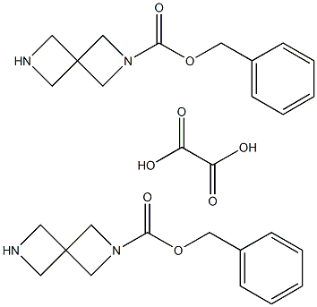 bis(benzyl 2,6-diazaspiro[3.3]heptane-2-carboxylate);Benzyl 2,6-diazaspiro[3.3]heptane-2-carboxylate oxalate(2:1) 化学構造式