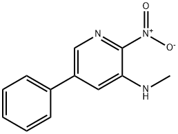N-methyl-2-nitro-5-phenylpyridin-3-amine, 152684-14-5, 结构式