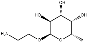 2-((2R,3S,4R,5S,6S)-3,4,5-trihydroxy-6-methyl-tetrahydro-2H-pyran-2-yloxy)ethanaminium bromide Struktur
