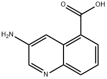 3-氨基喹啉-5-羧酸, 1539636-62-8, 结构式