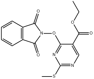 Ethyl 4-((1,3-dioxoisoindolin-2-yl)oxy)-2-(methylthio)pyrimidine-5-carboxylate|