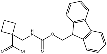1-(((((9H-芴-9-基)甲氧基)羰基)氨基)甲基)环丁烷甲酸,1550436-68-4,结构式