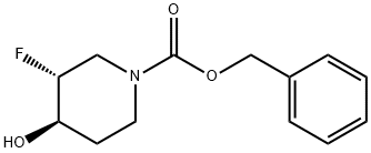 benzyl (3R,4R)-3-fluoro-4-hydroxypiperidine-1-carboxylate Struktur