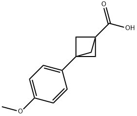 3-(4-Methoxyphenyl)bicyclo[1.1.1]pentane-1-carboxylicacid Struktur