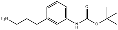 tert-butyl 3-(3-aminopropyl)phenylcarbamate Struktur