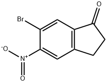 6-bromo-2,3-dihydro-5-nitro-1H-Inden-1-one Struktur