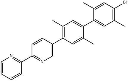 5-(4'-bromo-2,2',5,5'-tetramethyl[1,1'-biphenyl]-4-yl)-2,2'-Bipyridine Structure