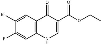 ethyl6-bromo-7-fluoro-4-oxo-1,4-dihydroquinoline-3-carboxylate Structure