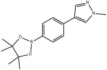 1-methyl-4-(4-(4,4,5,5-tetramethyl-1,3,2-dioxaborolan-2-yl)phenyl)-1H-pyrazole Structure