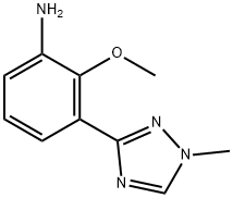 2-methoxy-3-(1-methyl-1H-1,2,4-triazol-3-yl)aniline 化学構造式