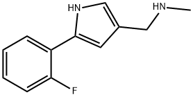 1-(5-(2-fluorophenyl)-1H-pyrrol-3-yl)-N-methylmethanamine 化学構造式