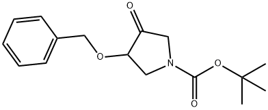 tert-butyl 3-(benzyloxy)-4-oxopyrrolidine-1-carboxylate 化学構造式