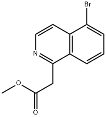 5-溴异喹啉-1-乙酸甲酯, 1612222-98-6, 结构式