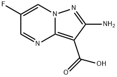 2-氨基-6-氟吡唑并[1,5-A]嘧啶-3-羧酸, 1613191-77-7, 结构式