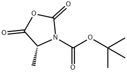 3-Oxazolidinecarboxylic acid, 4-methyl-2,5-dioxo-, 1,1-dimethylethyl ester, (4R)- Struktur