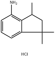 1,1,3-Trimethyl-indan-4-ylamine hydrochloride 化学構造式