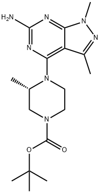 1616415-40-7 4-(6-アミノ-1,3-ジメチル-1H-ピラゾロ[3,4-D]ピリミジン-4-イル)-3-メチルピペラジン-1-カルボン酸(S)-TERT-ブチル