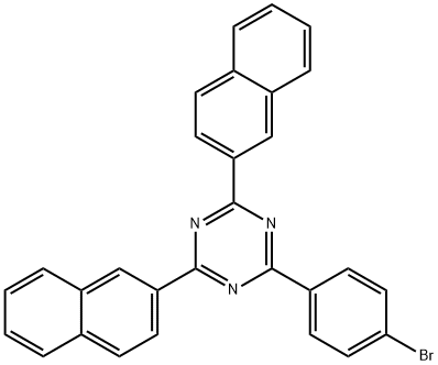 2-(4-溴苯基)-4,6-双(萘-2-基)-1,3,5-三嗪 结构式