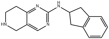 N-(indan-2-yl)-5,6,7,8-tetrahydropyrido[4,3-d]pyrimidin-2-amine 化学構造式