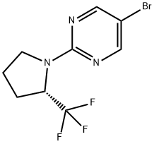 (S)-5-bromo-2-(2-(trifluoromethyl)pyrrolidin-1-yl)pyrimidine Structure