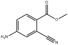 4-氨基-2-氰基苯甲酸甲酯,1628431-65-1,结构式