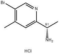 (S)-1-(5-bromo-4-methylpyridin-2-yl)ethanamine hydrochloride Struktur