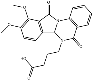 4-(9,10-dimethoxy-5,11-dioxoisoindolo[2,1-a]quinazolin-6(5H,6aH,11H)-yl)butanoic acid 结构式