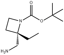 tert-butyl (2S)-2-(aminomethyl)-2-ethylazetidine-1-carboxylate Struktur
