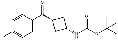 cis-tert-butyl 3-(4-fluorobenzoyl)cyclobytylcarbamate|cis-tert-butyl 3-(4-fluorobenzoyl)cyclobytylcarbamate