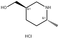 ((3R,6R)-6-Methylpiperidin-3-yl)methanol hydrochloride Struktur