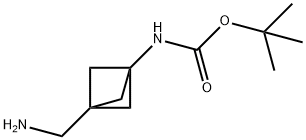tert-Butyl(3-(aminomethyl)bicyclo[1.1.1]pentan-1-yl)carbamate Structure