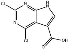 2,4-DICHLORO-7H-PYRROLO[2,3-D]PYRIMIDINE-5-CARBOXYLIC ACID, 1638768-02-1, 结构式