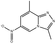 3,8-dimethyl-6-nitro-[1,2,4]triazolo[4,3-a]pyridine 化学構造式