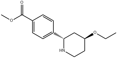 methyl4-((2S,4S)-4-ethoxypiperidin-2-yl)benzoate Struktur